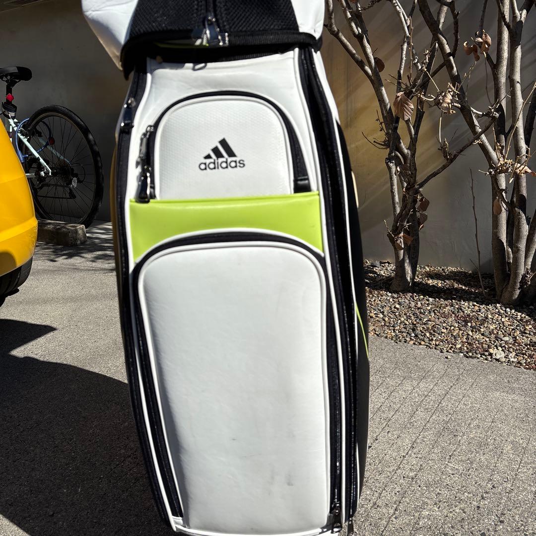 ADIDAS キャディバッグ 白/黒/黄緑　 値下げ