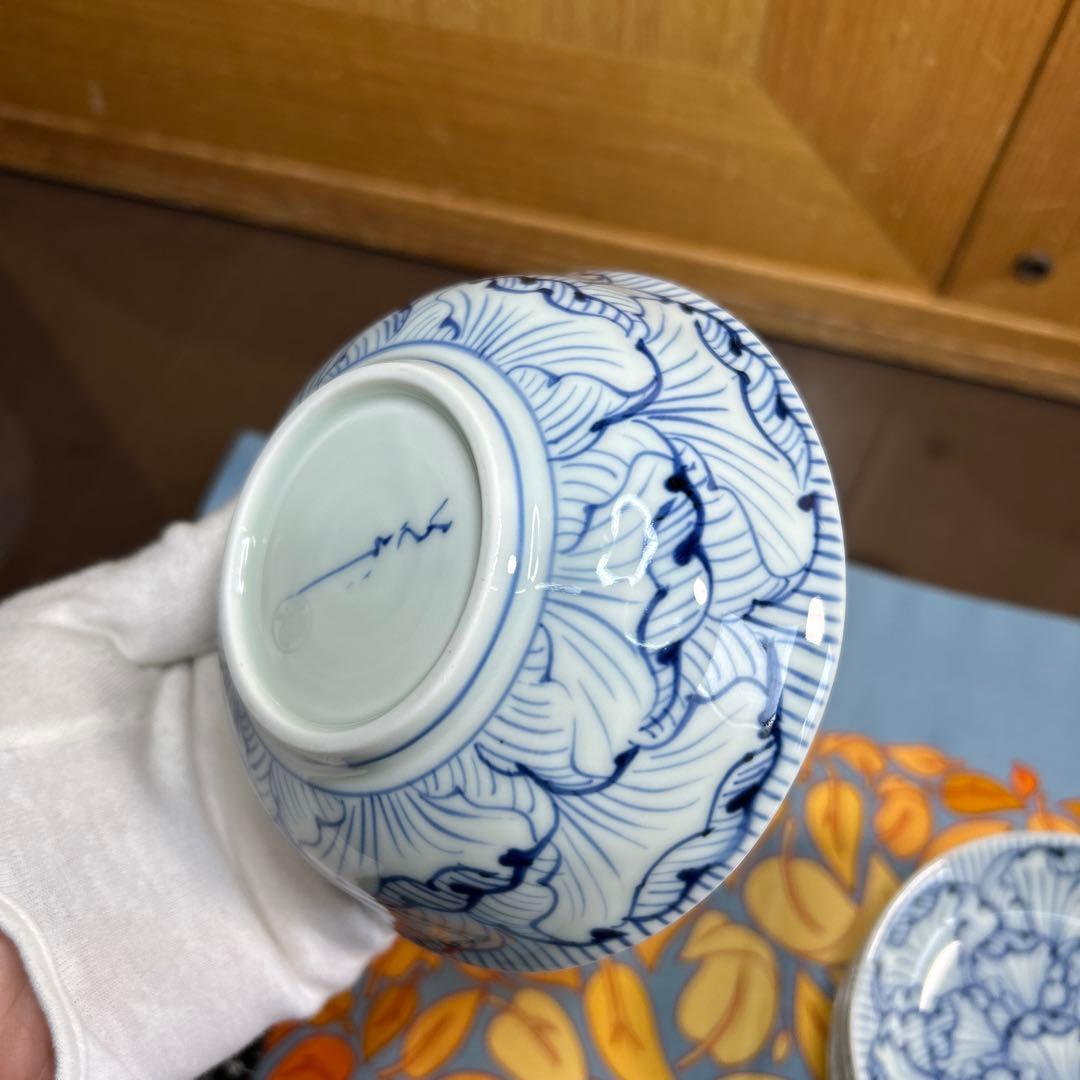 そうた窯　染付花弁紋　小鉢揃と小皿揃　美品