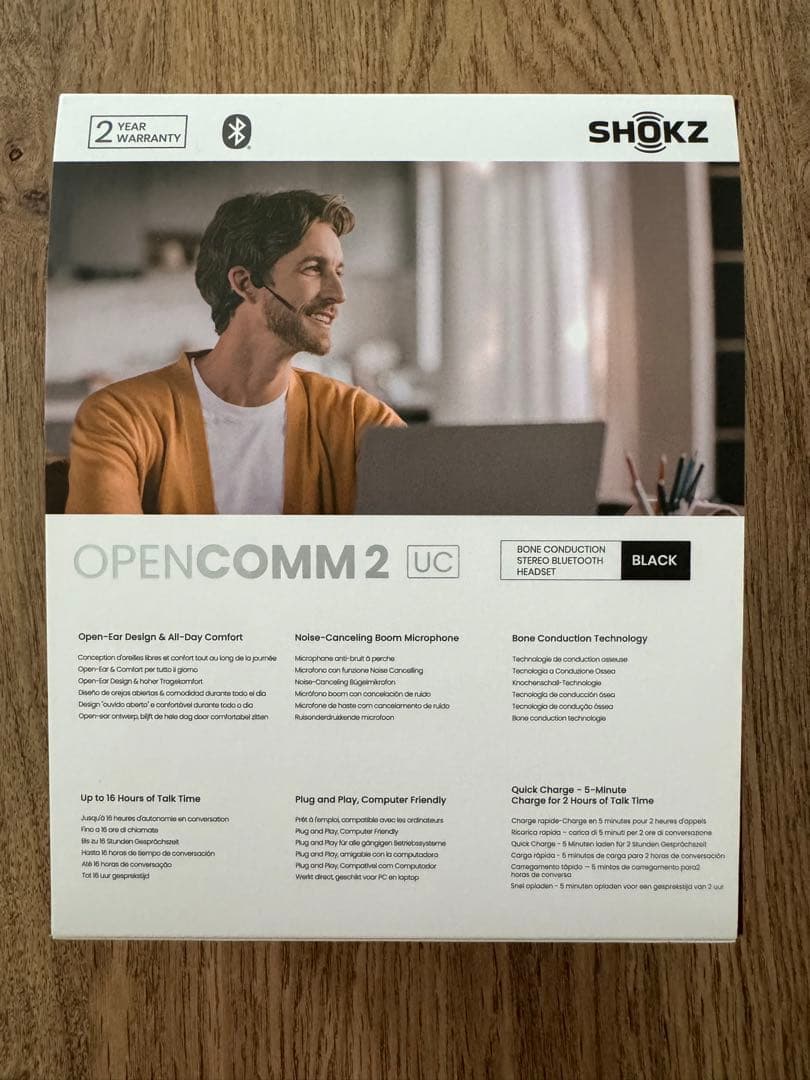 SHOKZ OPENCOMM2 骨伝導ヘッドセット