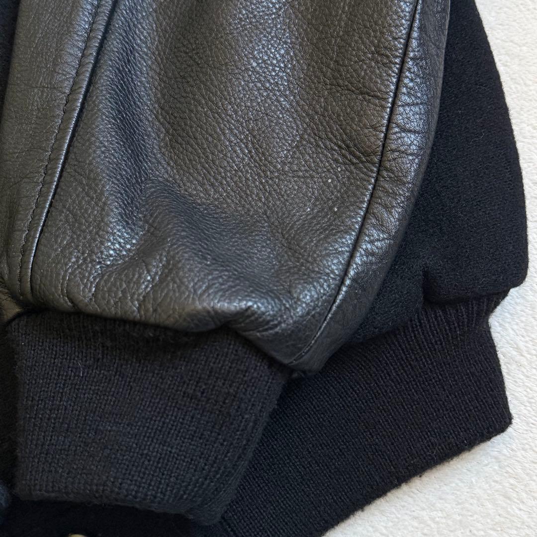 VAN スタジャン レザースリーブ ビックワッペン ビンテージ L