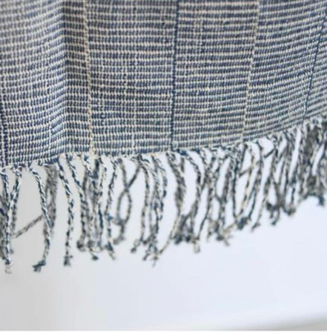 織り物　カレン族　藍染め　クロス　ラグ