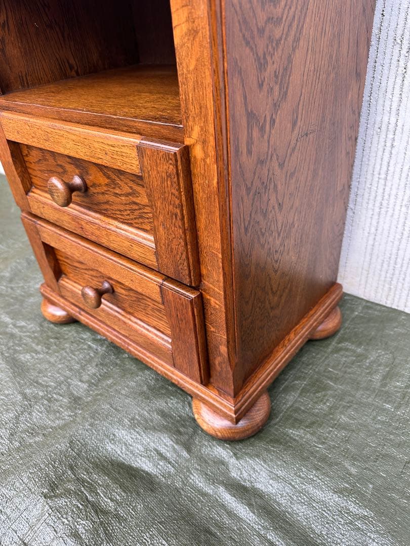 【サイドチェスト】ROMANIA　木製　丸足　オープンチェスト　花台　収納