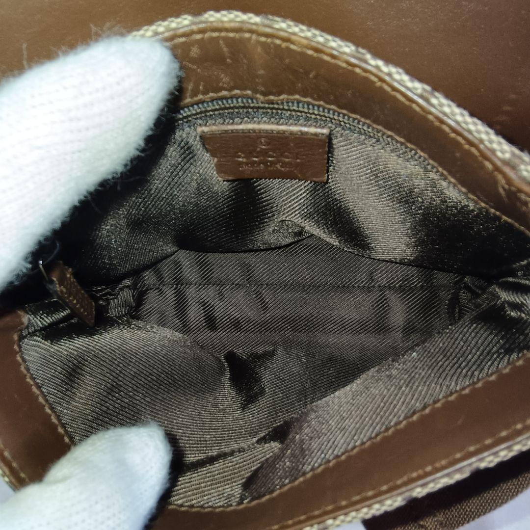 美品 正規品 GUCCI グッチ ボディバッグ ウエストポーチ GGキャンバス