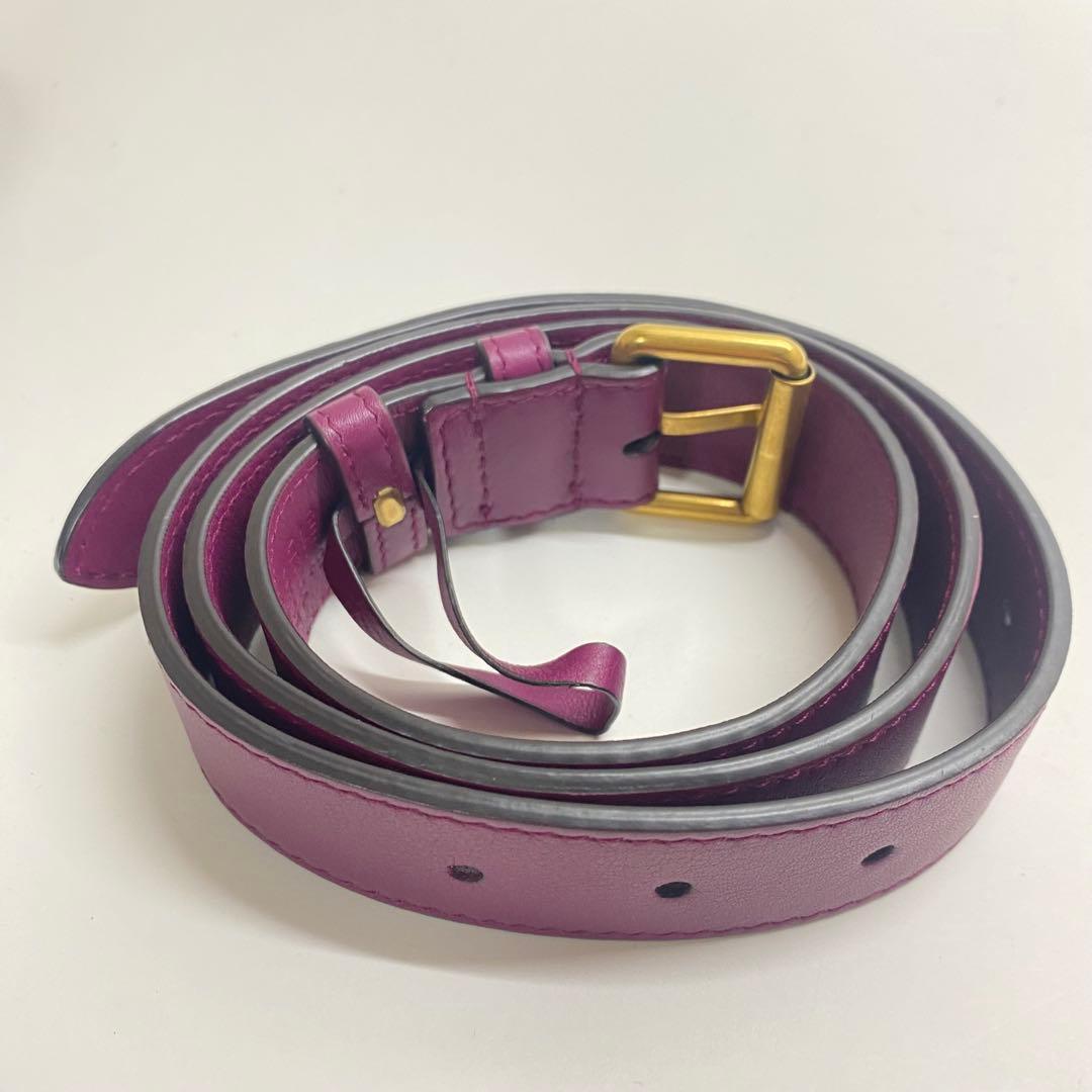 【美品】GUCCI マーモント ベロア ボディバッグ ウエストポーチ パープル