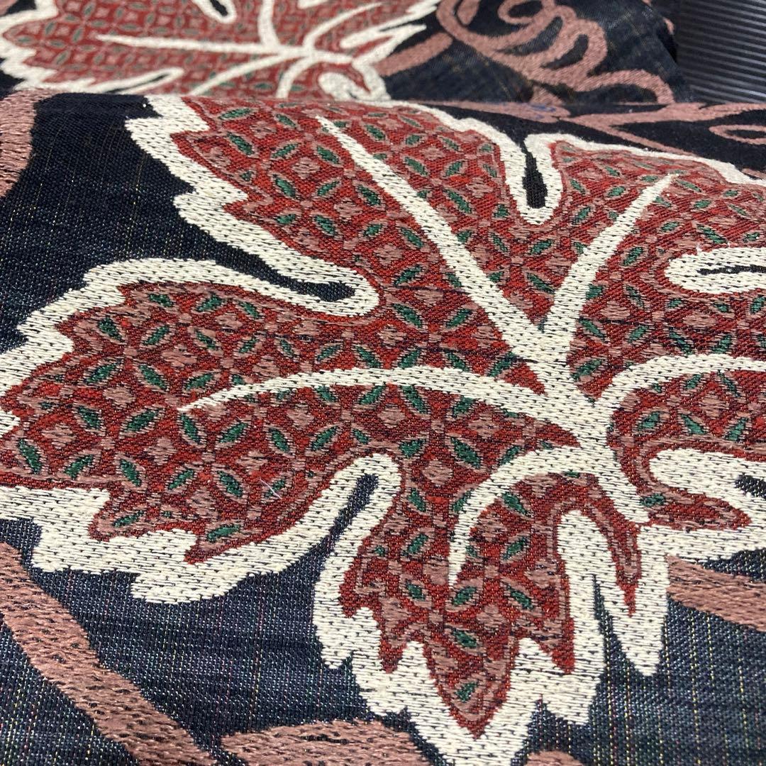 専用ページ　正絹　六通袋帯【本草木染　葡萄唐草】