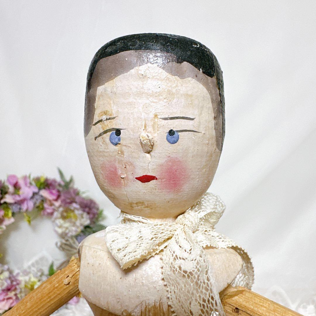 ❤️アンティークペグドール❤️ウッデンドール　木製人形　アンティークドール
