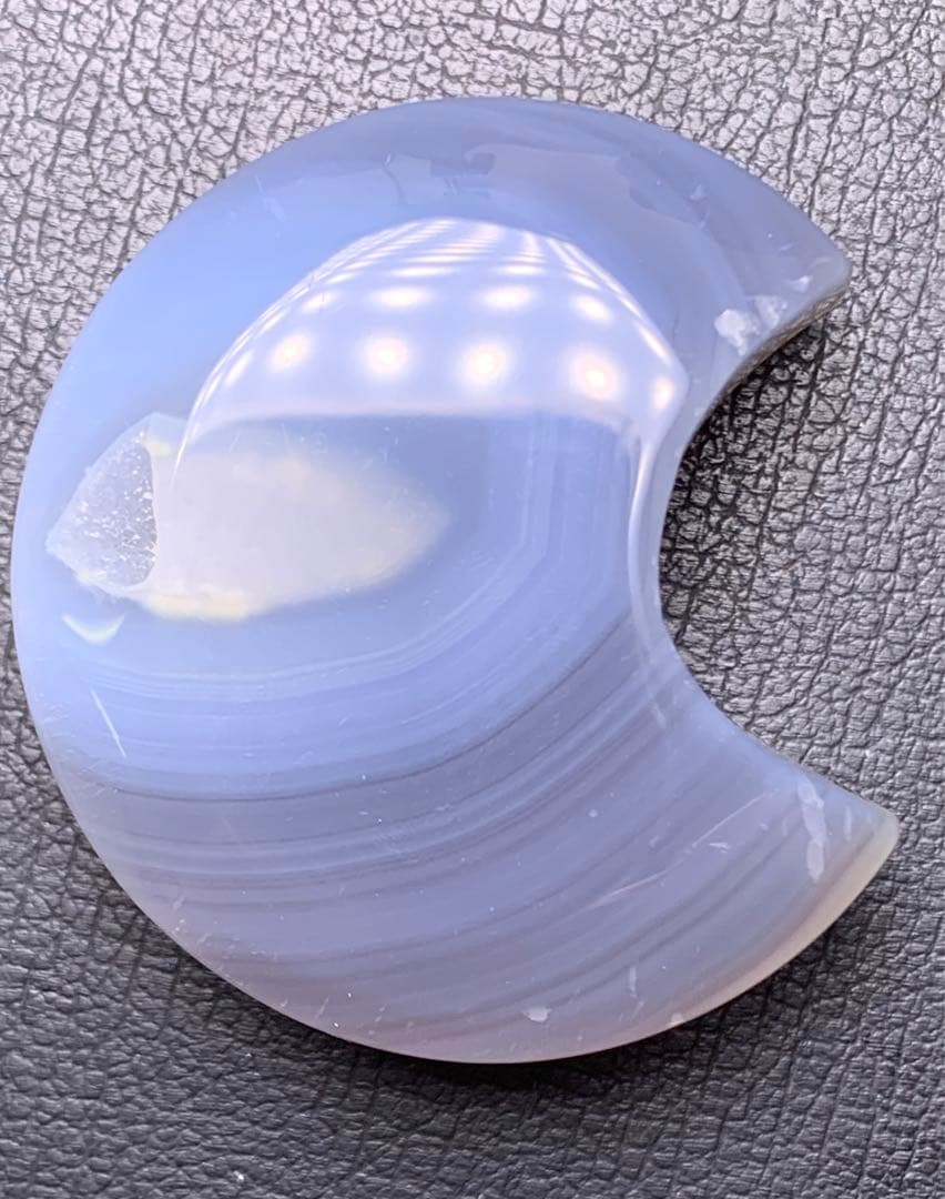 0606169  天然瑪瑙水晶共生月型