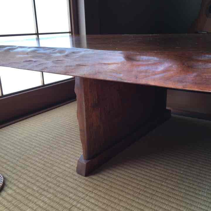 花梨の一枚板 長テーブル 座卓 和室 無垢材 ローテーブル センターテーブル
