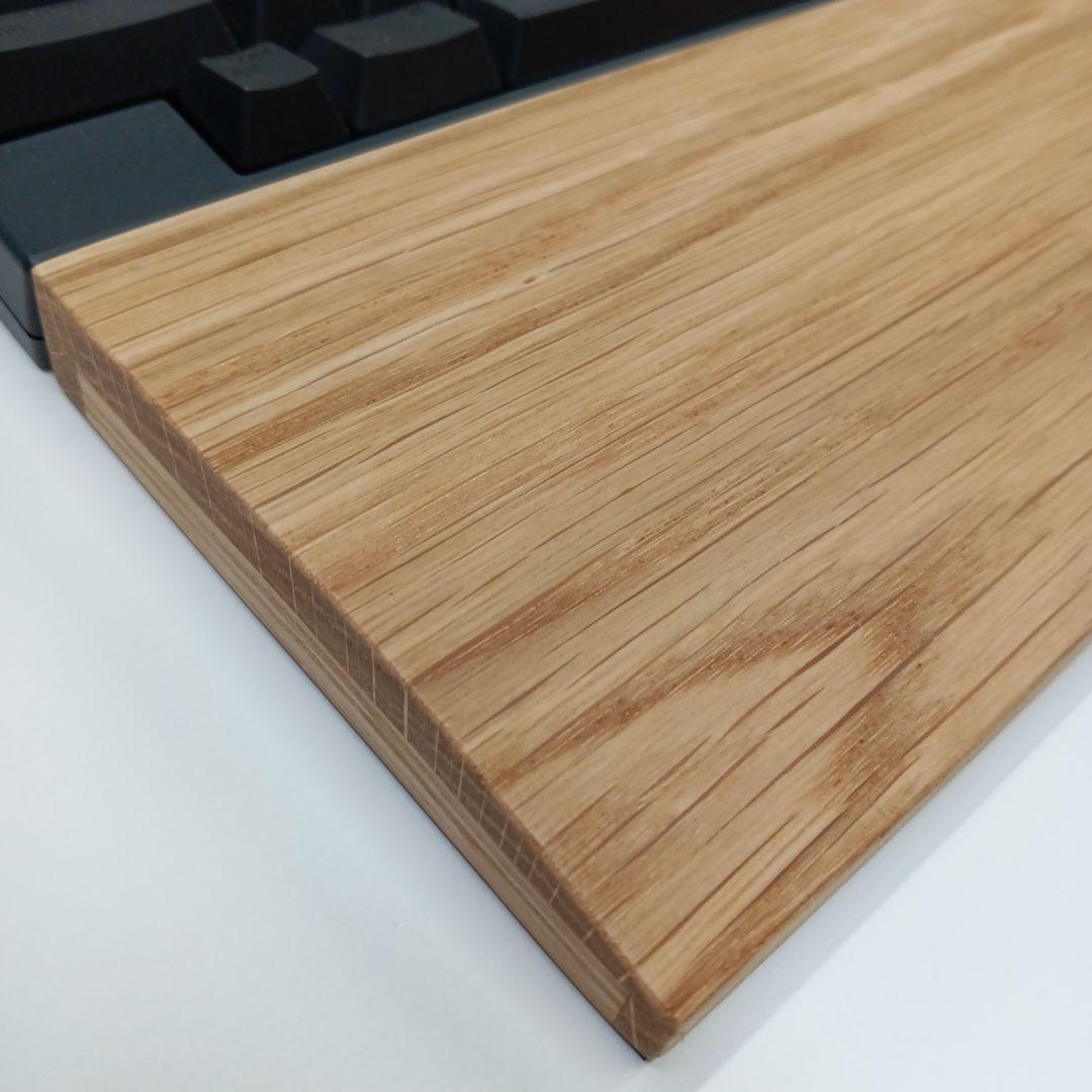無垢材ホワイトオークHHKB用 手作りパームレスト兼キーボードルーフ オスモ