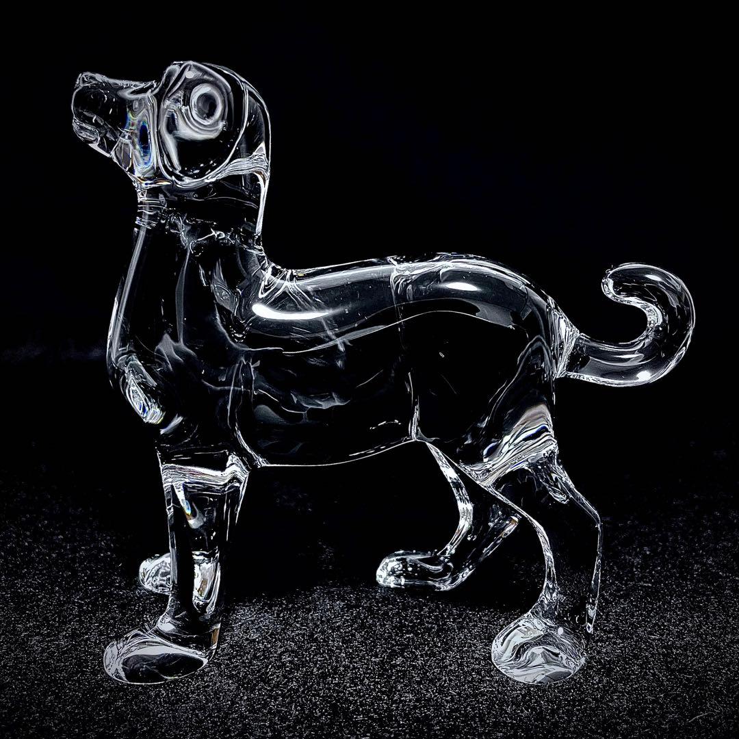 【美品】 Baccarat バカラ クリスタル フィギュリン 犬 干支 戌