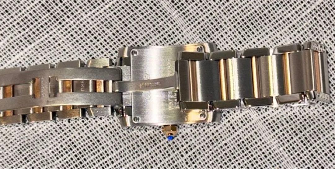 カルティエ 腕時計 タンクフランセーズシルバー 金K18PG コンビ11Pダイヤ