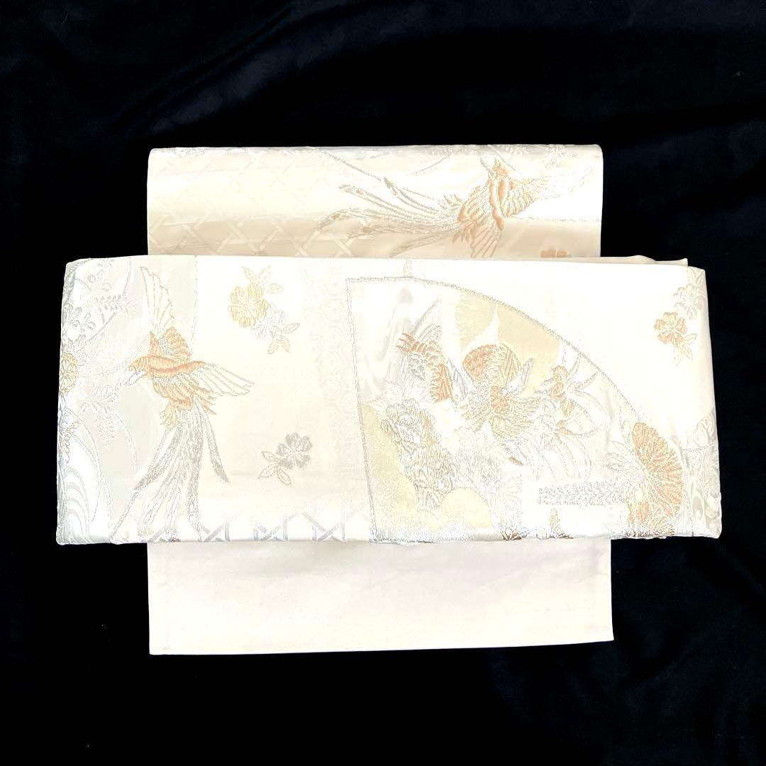 袋帯　ワンタッチ作り帯　マジックテープ　二重太鼓　正絹【美保姿】付け帯　全通柄