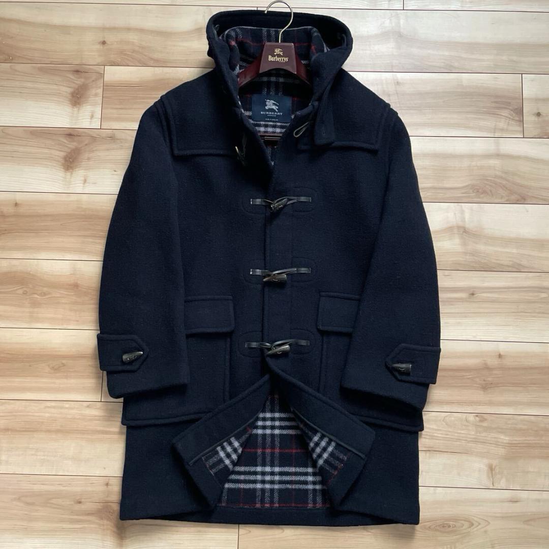【英国製】バーバリー 最上級ライン 裏地ノバチェック柄 ダッフルコート