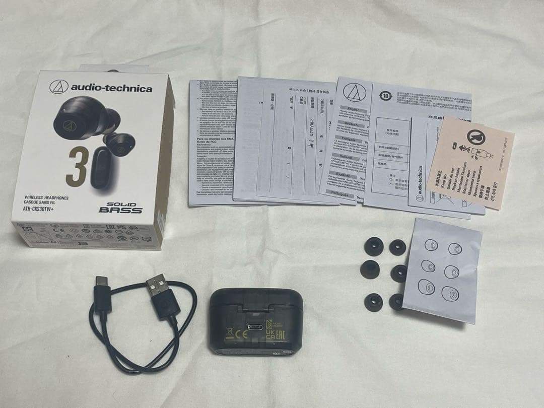 【美品】ATH-CKS30TW+ 完全ワイヤレスイヤホン