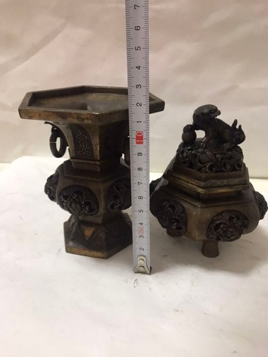 香爐古銅製「中尾貞宗製造」時代物古美術品，書房置物