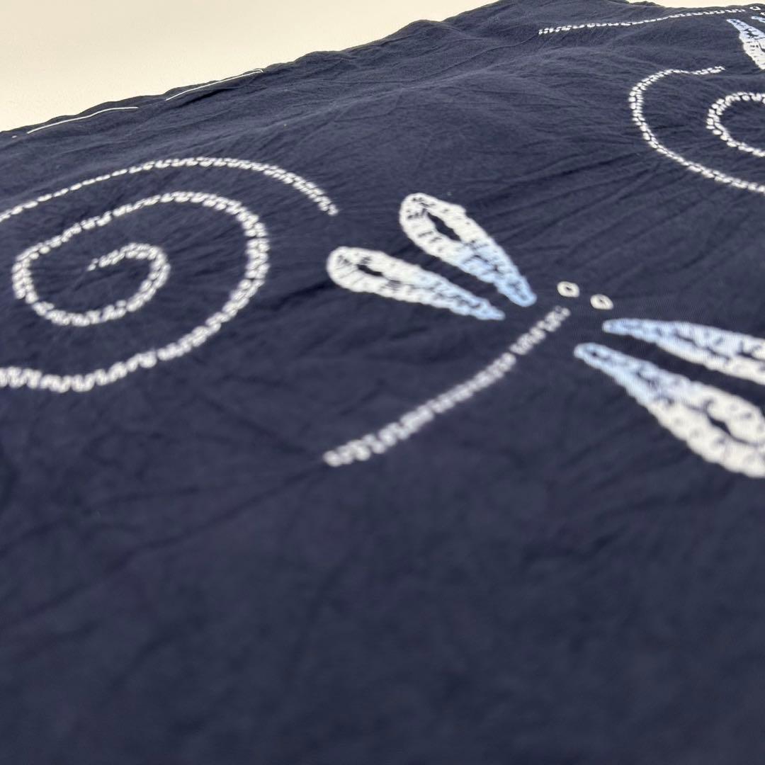 浴衣　絞り浴衣　本場　有松絞り　藍紺　小袋半幅帯　新品　 2点　新品　0726①