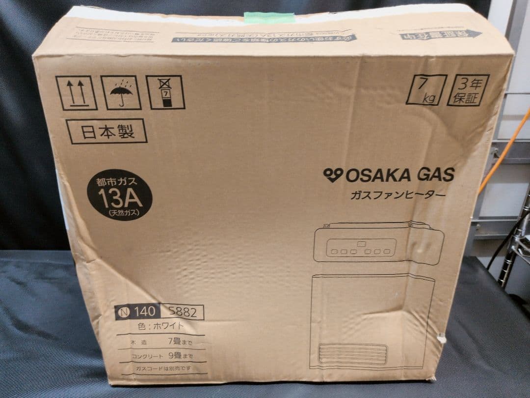 新品未使用 大阪ガス 都市ガス用ファンヒーター N140-5882　M2881