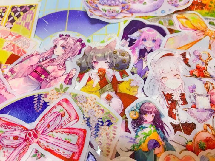 可愛いい❤️❤️人物マステフレークシール( ⸝⸝•ᴗ•⸝⸝ )162