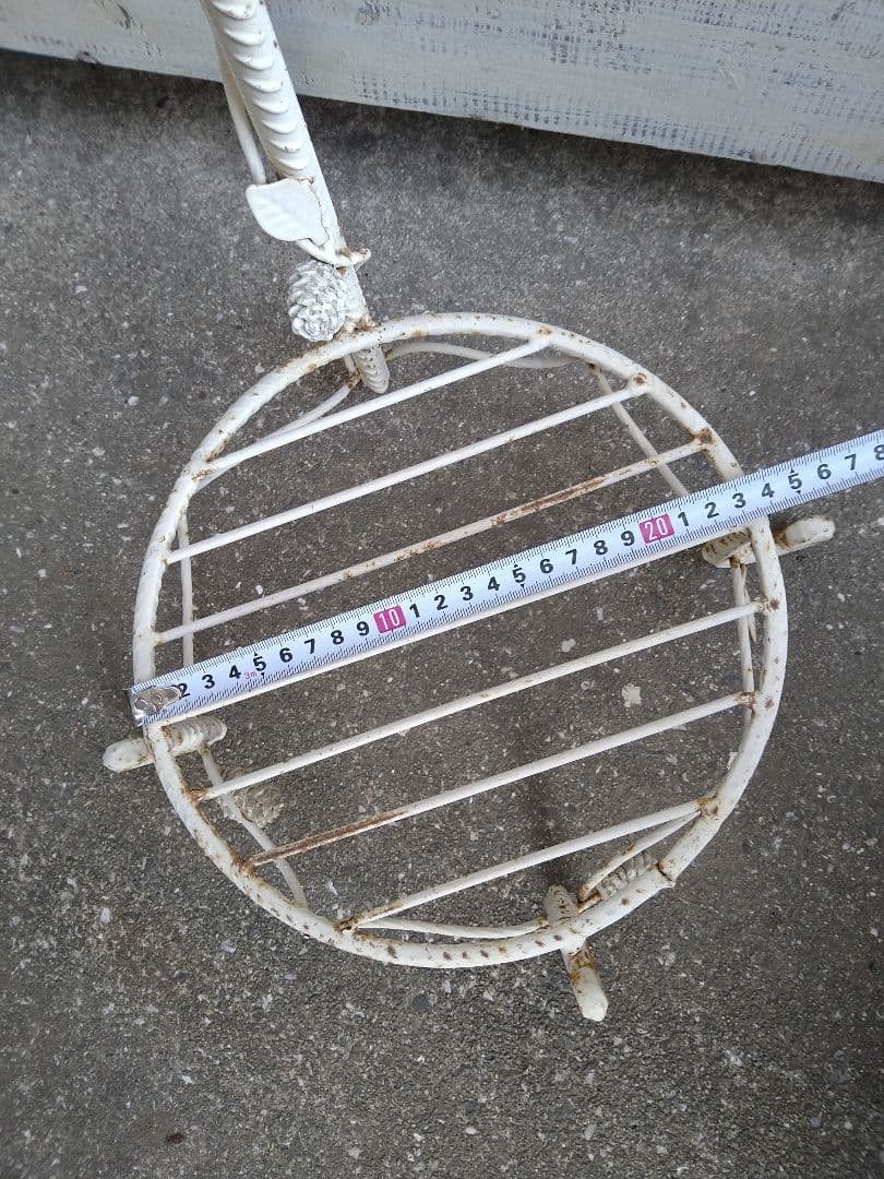 アンティーク調 花台 シャビー 小鳥