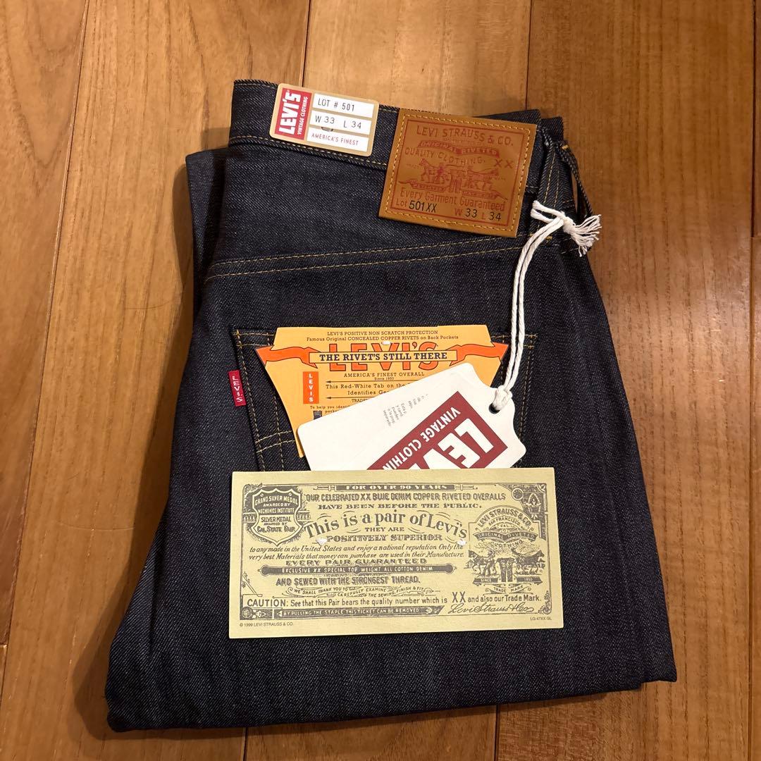 リーバイス　LVC 501XX 1947年復刻　W33Ｌ34リジット未洗い
