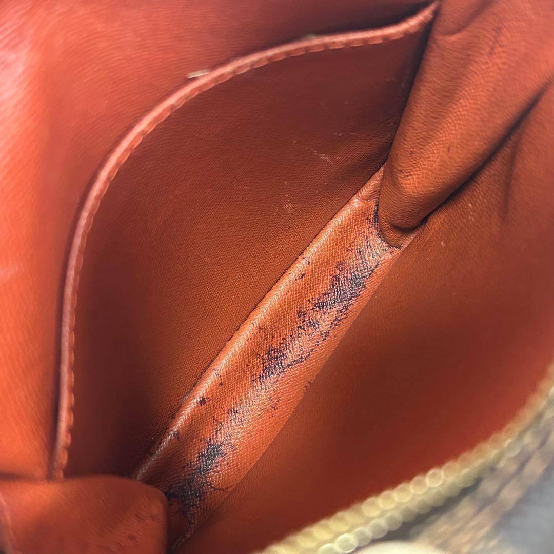 真贋済　ルイヴィトン　ダミエ　ダヌーヴ　ショルダーバッグ　エベヌ