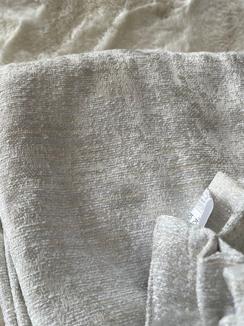 RK015 IV アイボリー ドレープカーテン 100×200 cm 2枚入