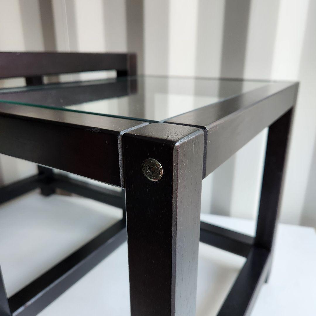 90's vintage IKEA ガラス ネストテーブル サイドテーブル　木製