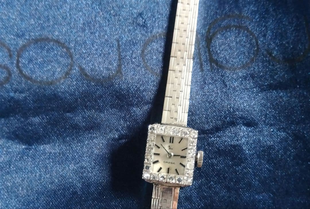 OMEGA　Ω　オメガ　18K刻印あり　ダイヤモンド アンティーク