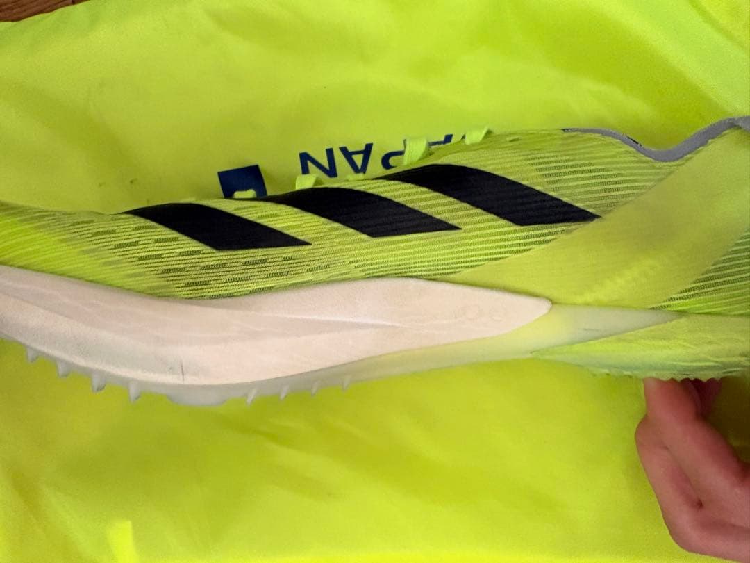 adidas ADIZERO スパイクシューズ イエロー/ネイビー　サイズ7.5