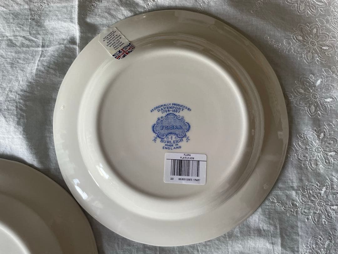 Burleigh 復刻フローラプレート21.5cm 2枚