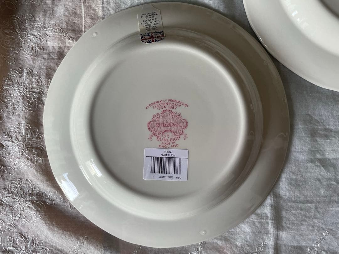 Burleigh 復刻フローラプレート21.5cm 2枚