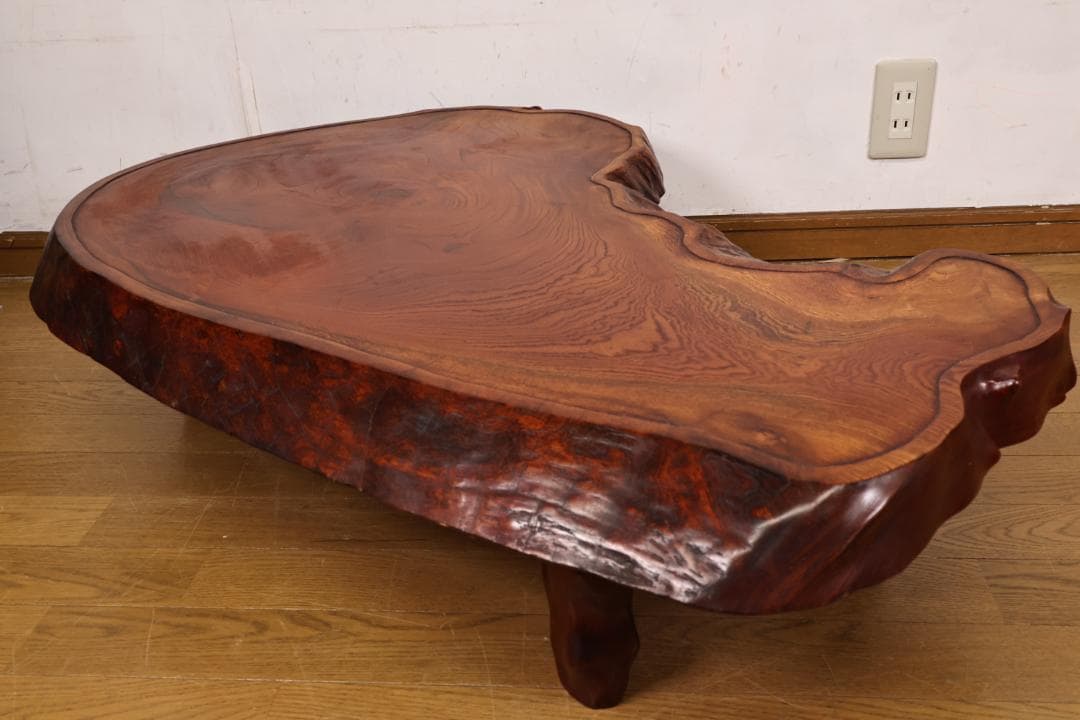 lemac　欅製　ちゃぶ台　テーブル　飾台　天板厚5.5㎝ BJ231