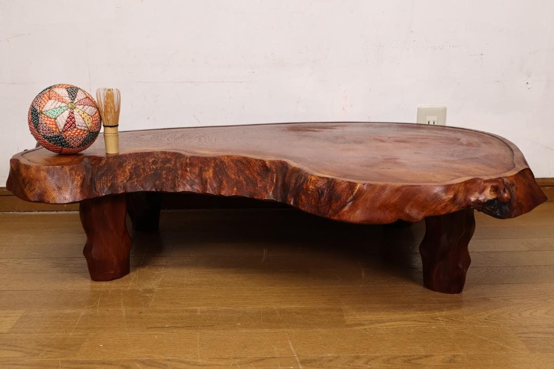 lemac　欅製　ちゃぶ台　テーブル　飾台　天板厚5.5㎝ BJ231