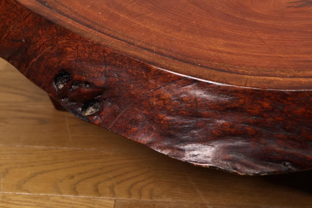 lemac　欅製　ちゃぶ台　テーブル　飾台　天板厚5.5㎝ BJ231