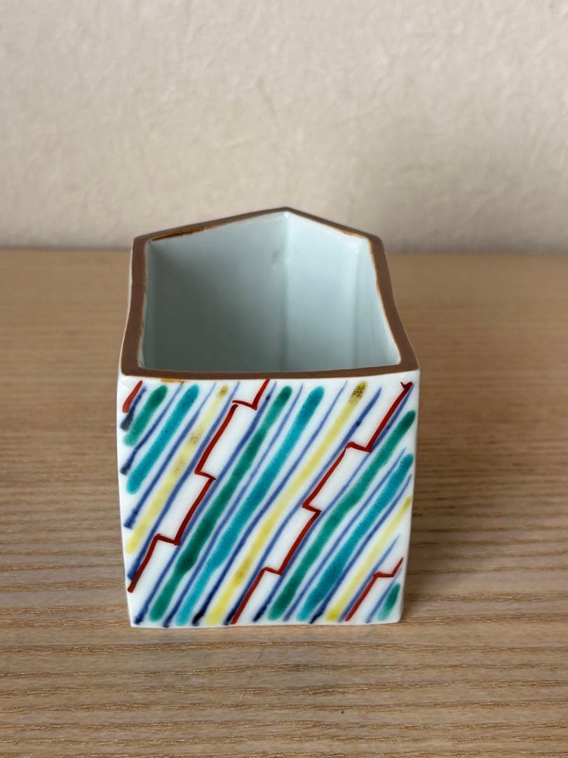 京都の陶芸家、竹中浩さんの色繪梅竹文向付6客　桐箱入