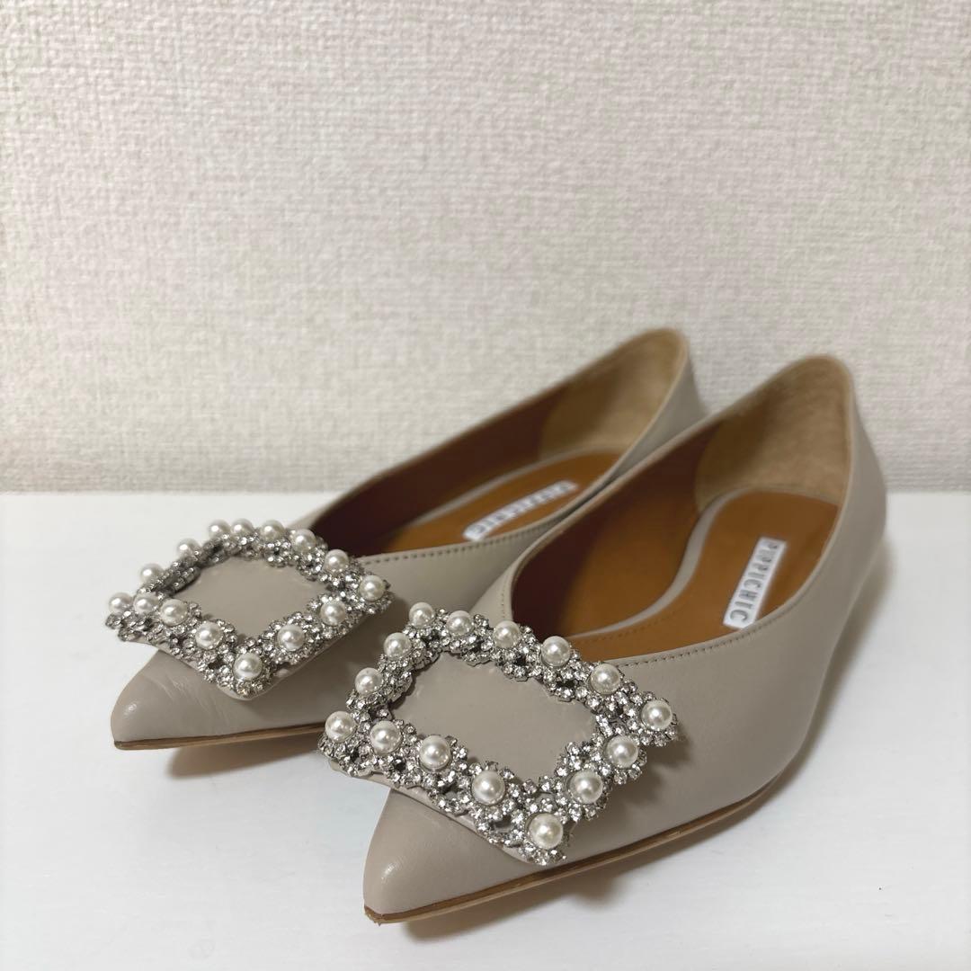 PIPPICHIC ピッピシック パール　バックル　フラット　パンプス