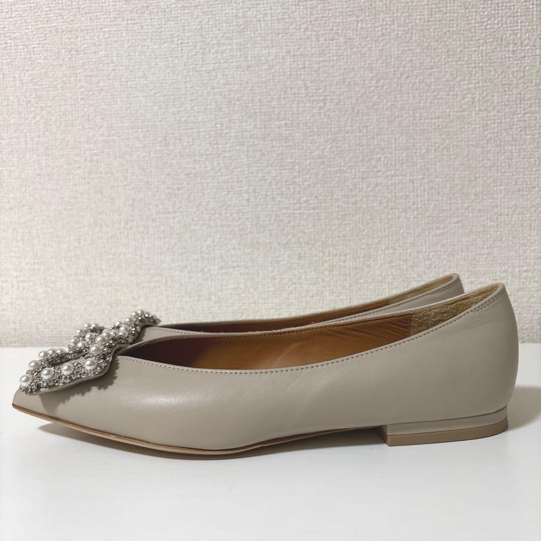 PIPPICHIC ピッピシック パール　バックル　フラット　パンプス