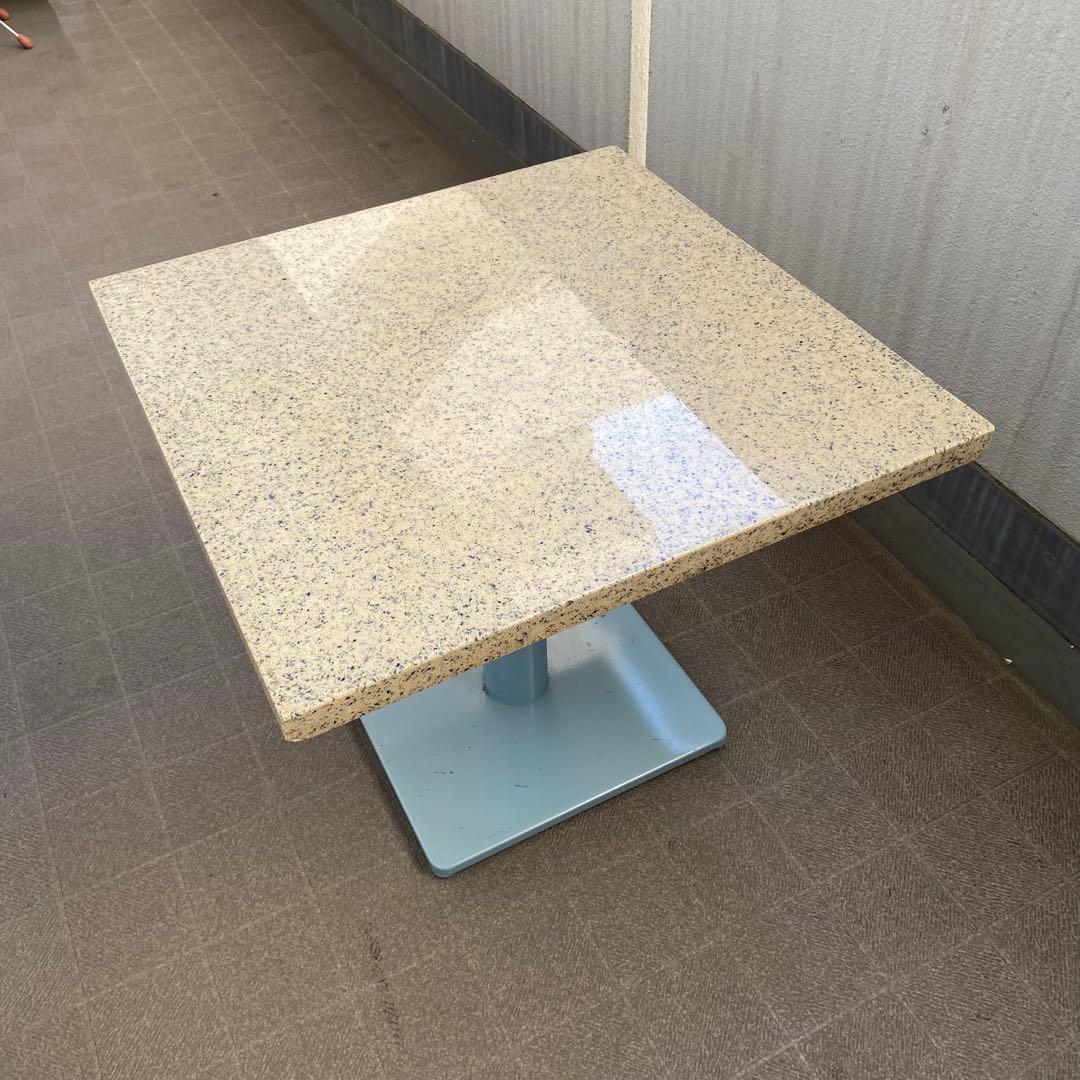 大理石調 スナックテーブル センターテーブル 60×60 ヴィンテージ