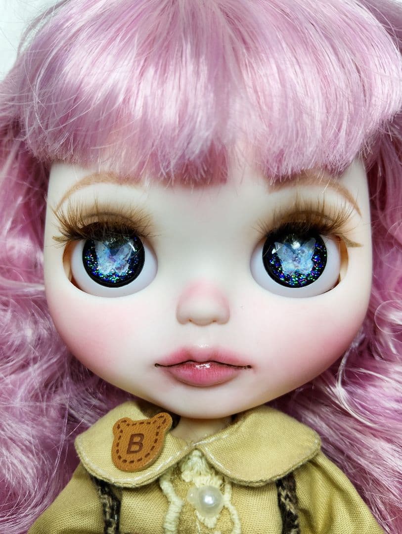 メル15145】カスタムアイシードール ピンクMIXヘア アウトフィット付