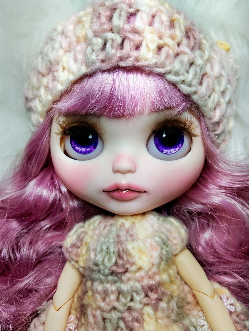 メル15145】カスタムアイシードール ピンクMIXヘア アウトフィット付