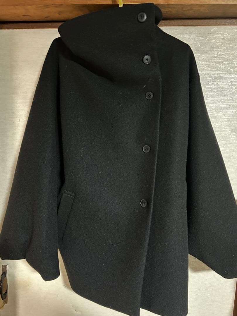 HARE ハレ　ウーリーテックビッグカラーミドルコート　24aw