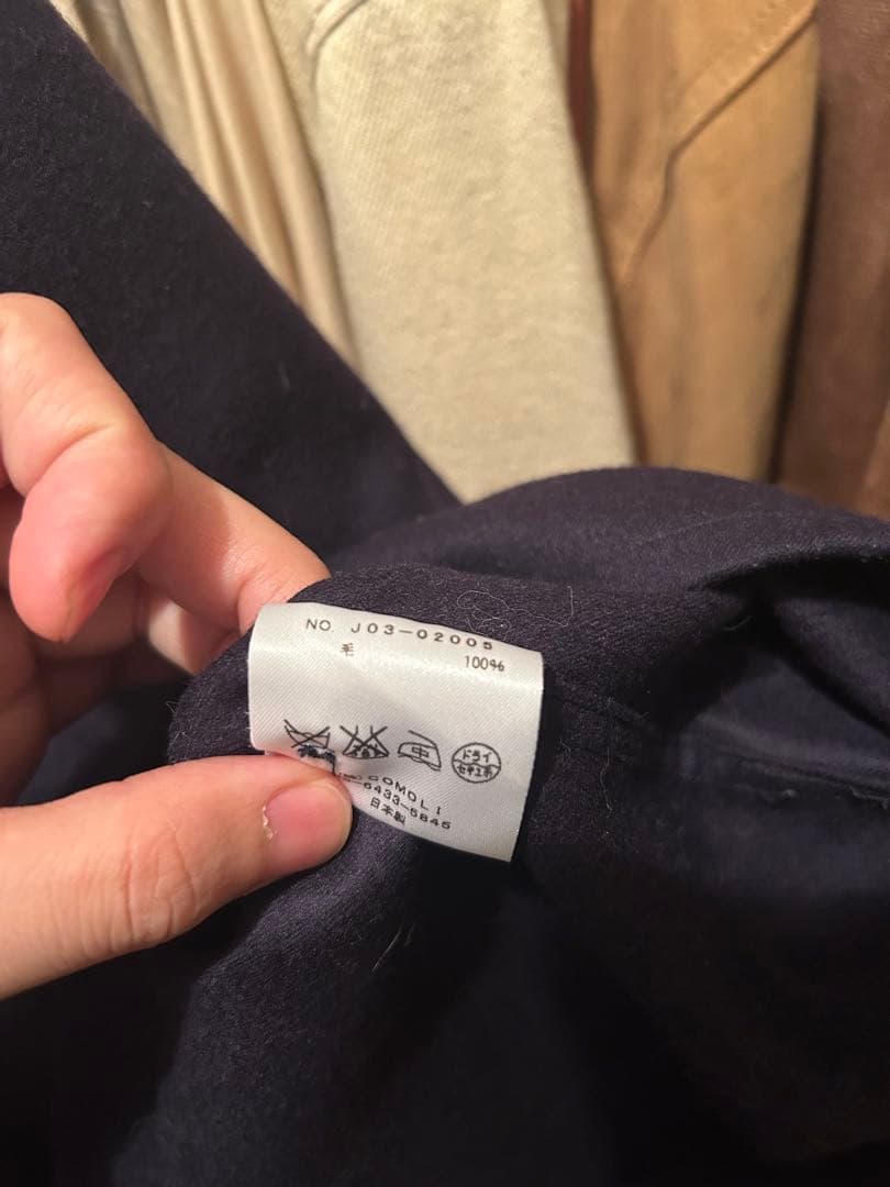 コモリ　フラノZIPシャツ