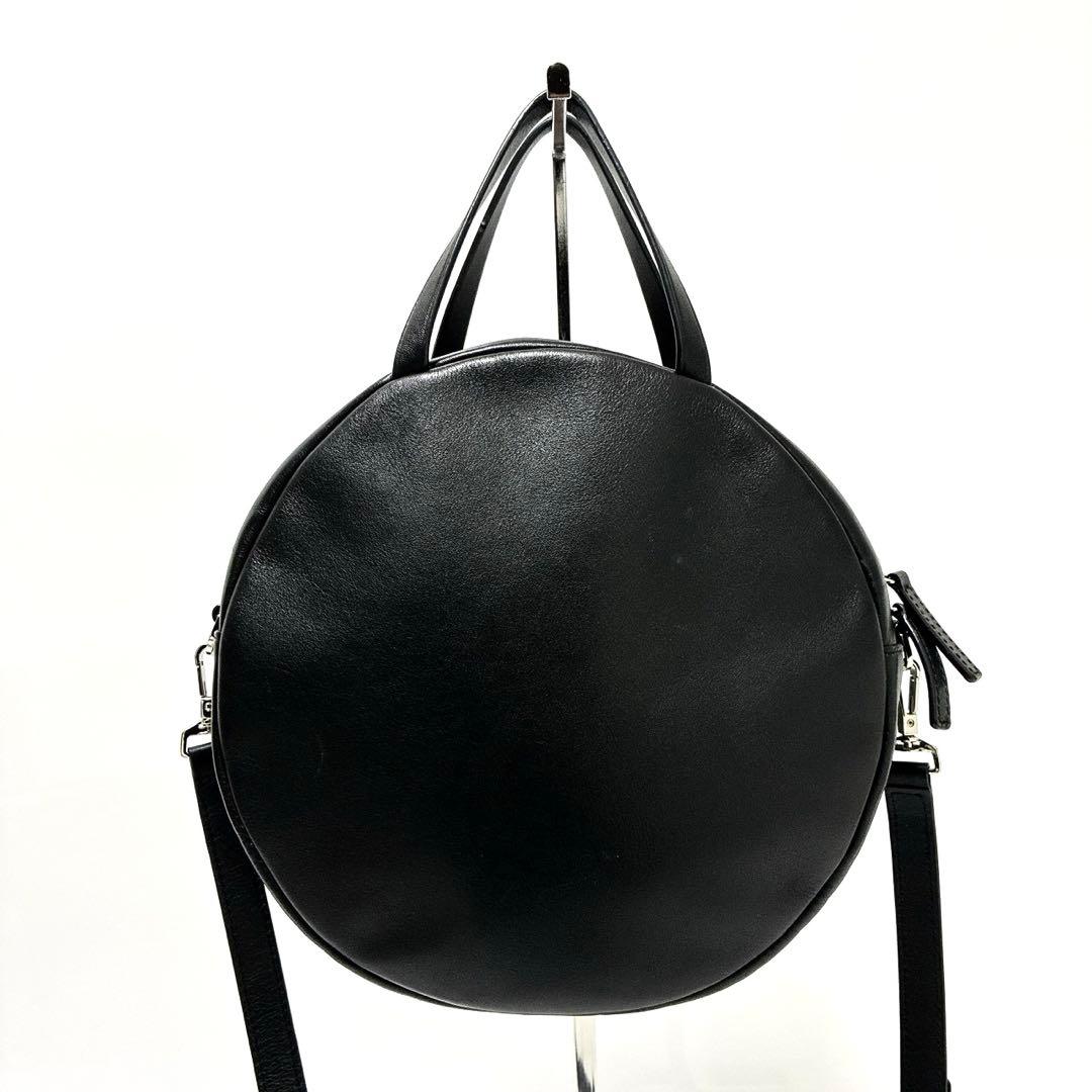 美品　アニエスベー　マリオン 2way サークルバッグ ハンド　黒