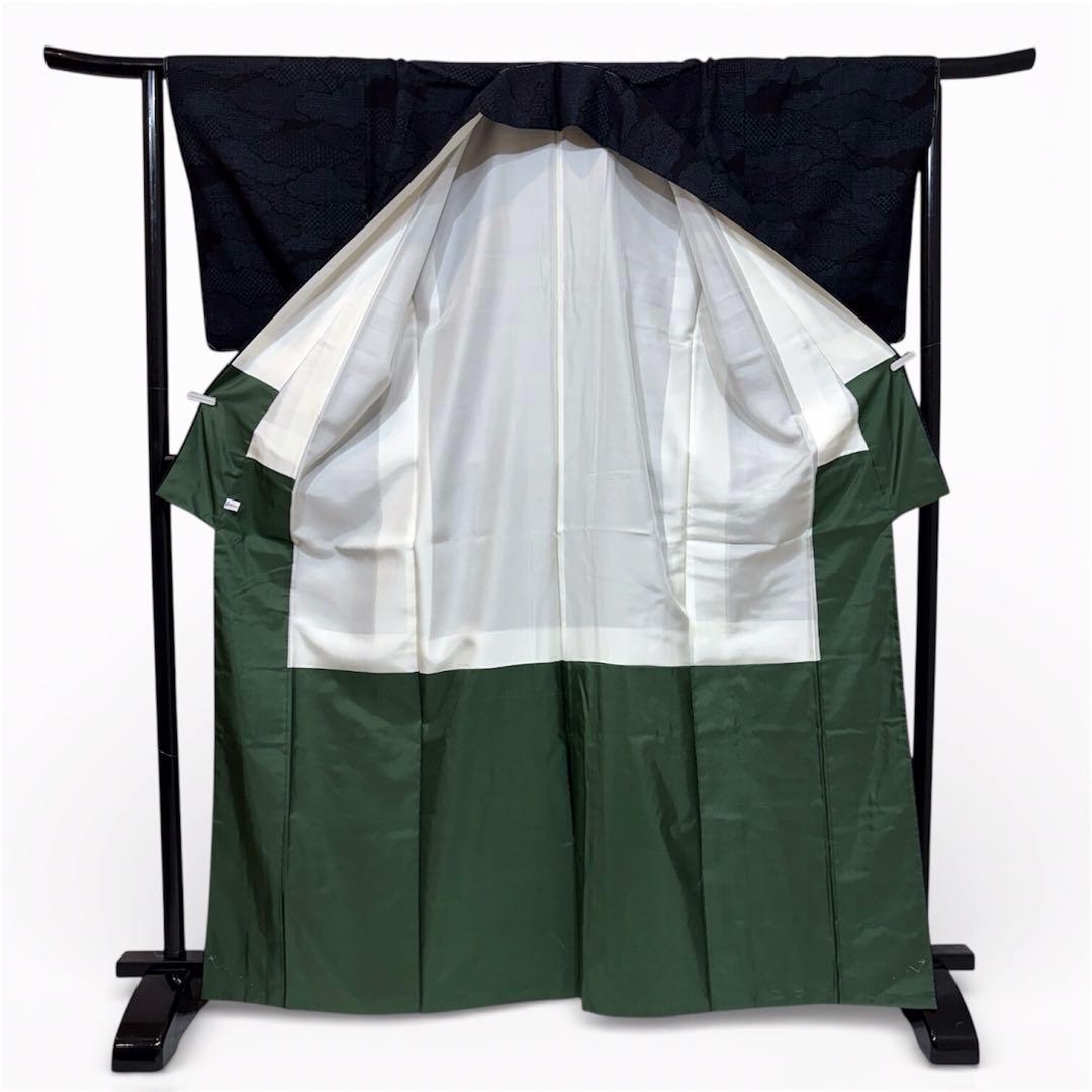 本場結城紬　未使用　身丈163 裄丈65.5 証紙　鑑定書付き　k1287