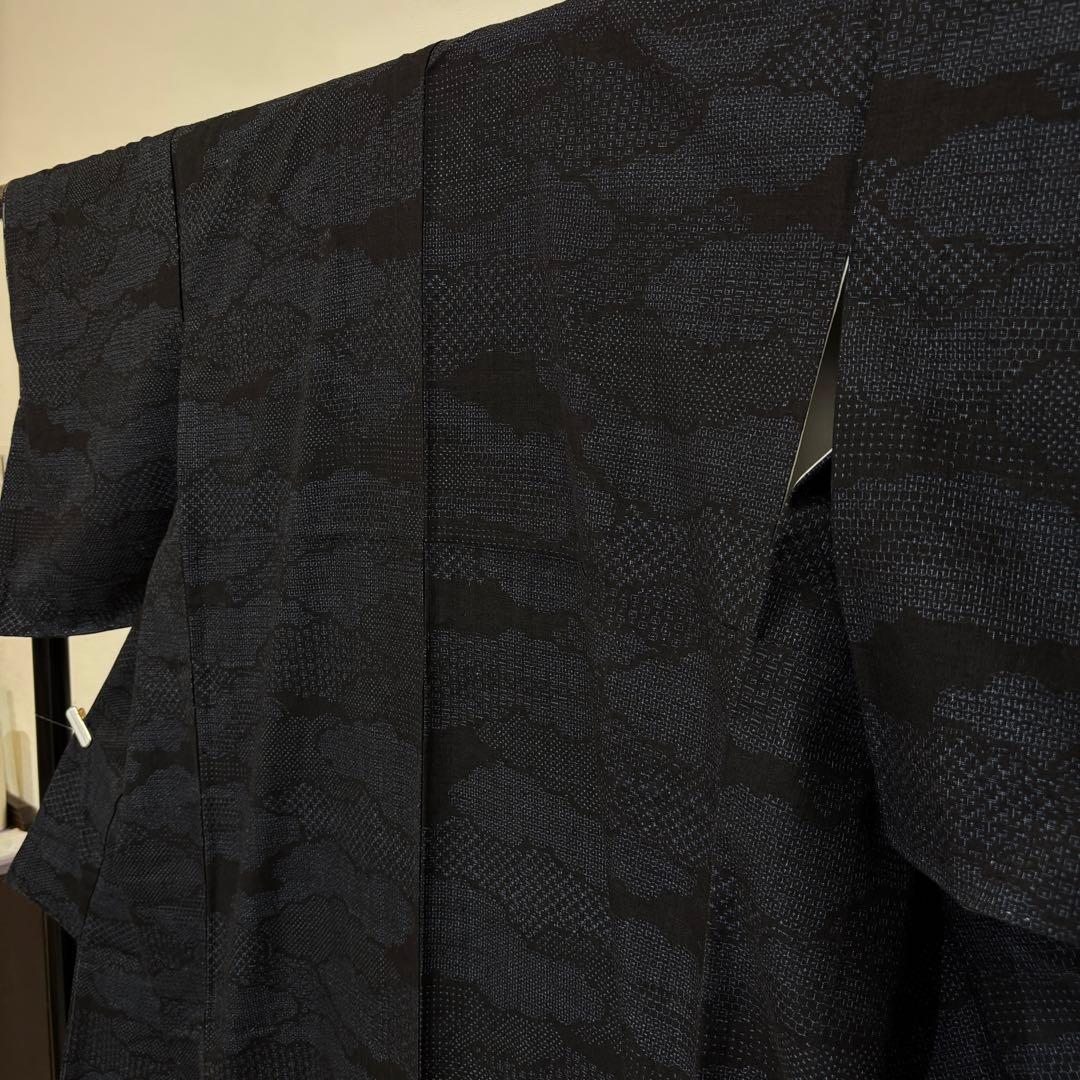 本場結城紬　未使用　身丈163 裄丈65.5 証紙　鑑定書付き　k1287