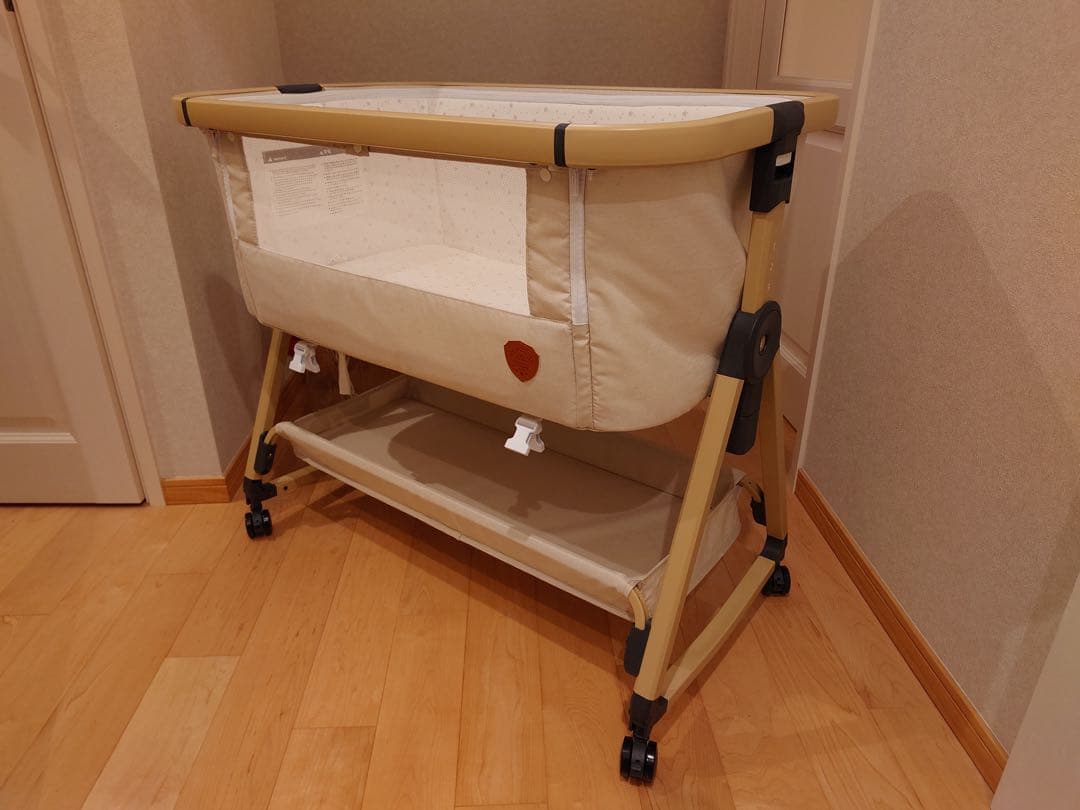 H　HZDMJ ベビーベッド ベージュ(カーキ)