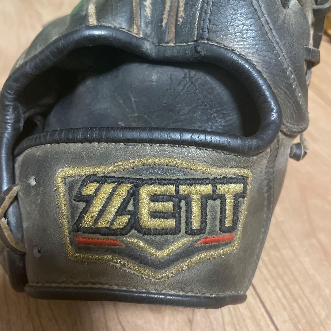 ZETT 硬式グローブ 黒　内野手用