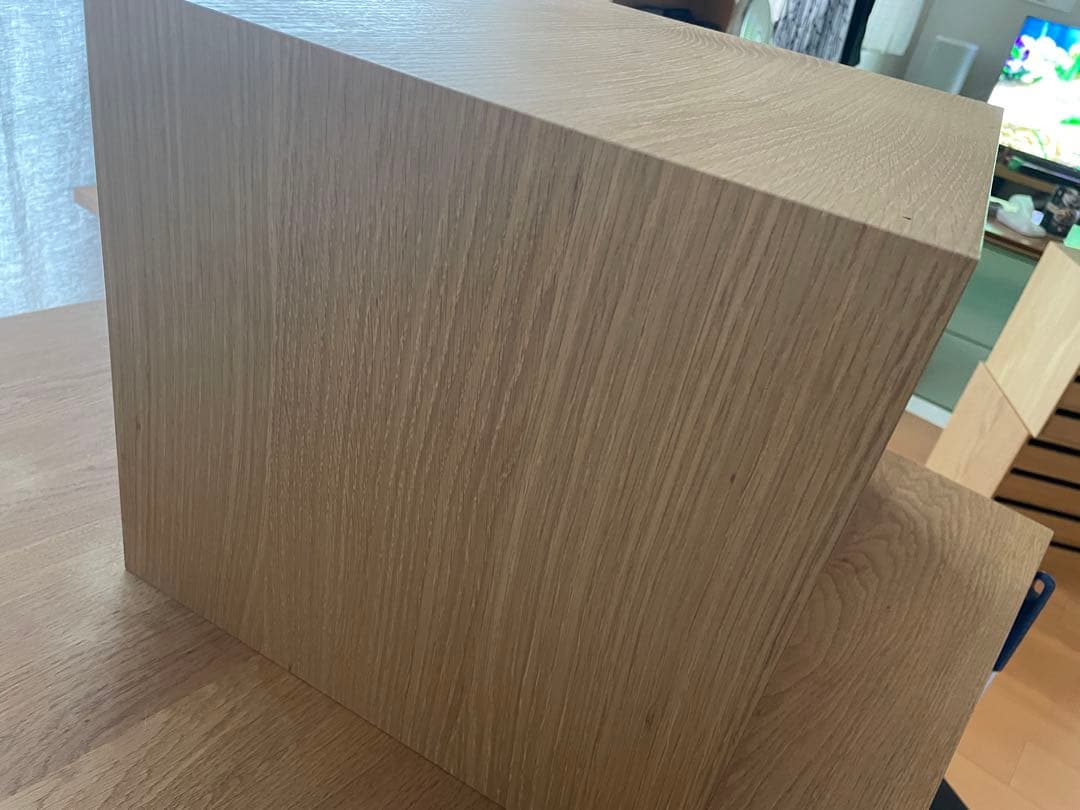 無印良品　木製収納ケース　引出し式　2段　ワイド　ナチュラル　オーク材③