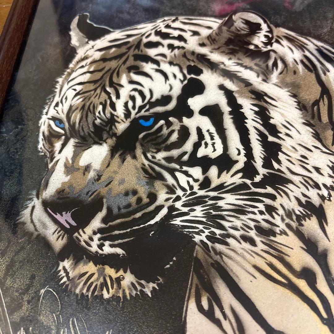 スプレーアート　エデン　ホワイトタイガー　フクロウ原画　2点セット　バラ売り可