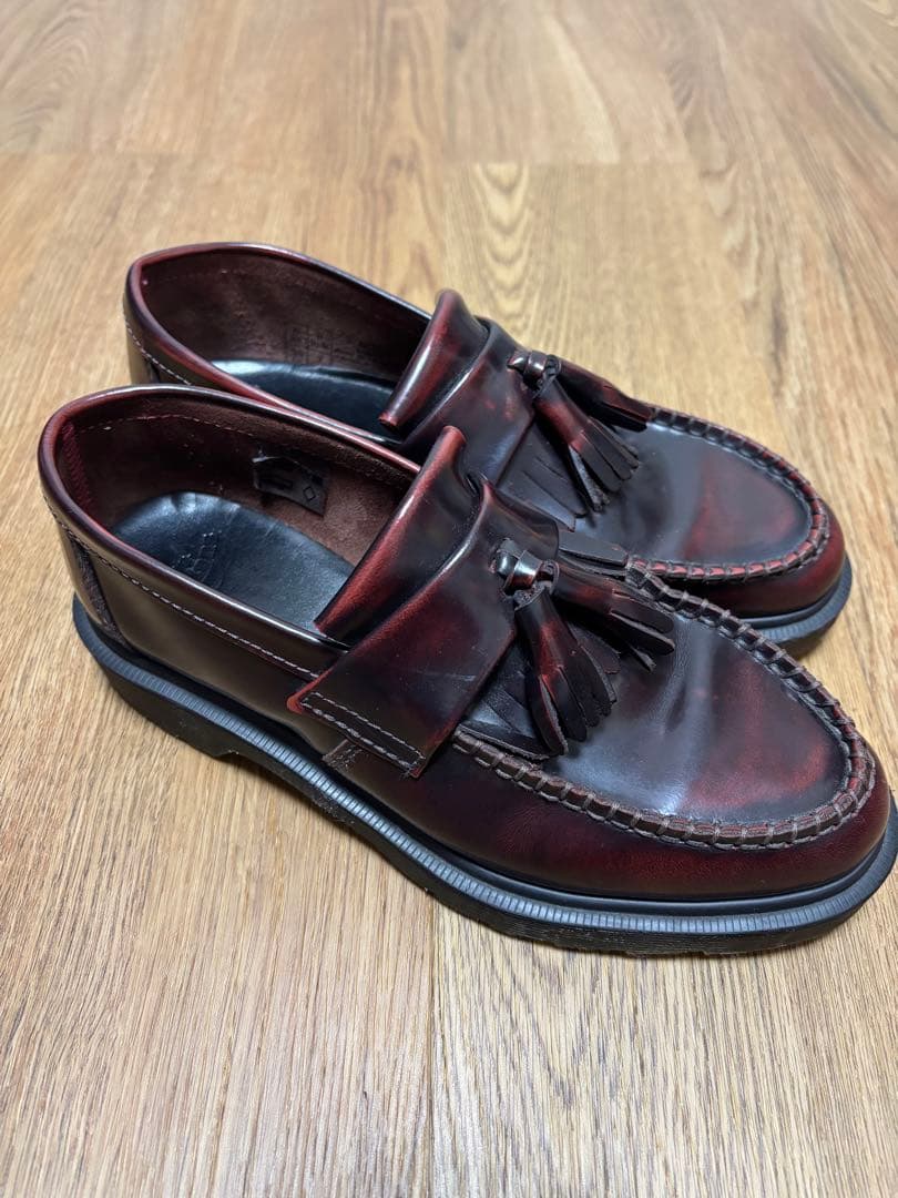 【極美品】ドクターマーチン エイドリアン ローファー チェリーレッド UK5